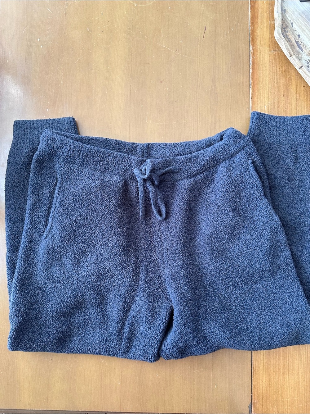 Barefoot Dreams Charcoal Gray Plush Knit Joggers